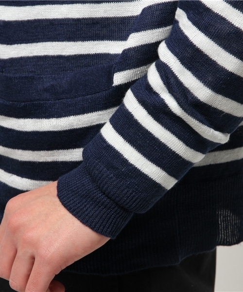 WEGO（ウィゴー）の「WEGO/フレンチリネンカーディガン（カーディガン/ボレロ・メンズ・杢グレー/ネイビー/ブルー/レッド・MEDIUM/LARGE）」の8枚目の写真