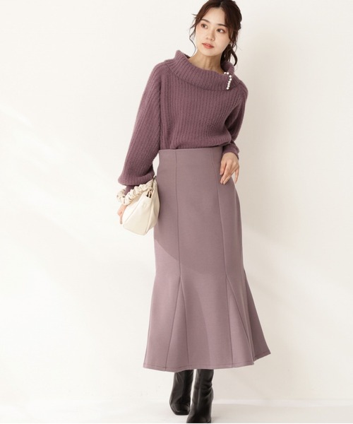 PROPORTION BODY DRESSING(プロポーションボディドレッシング)の「ダンボールニットマーメイドスカート / 1211220510(スカート・レディース・ピンク/ブラウン・MEDIUM/SMALL)」の2枚目の写真