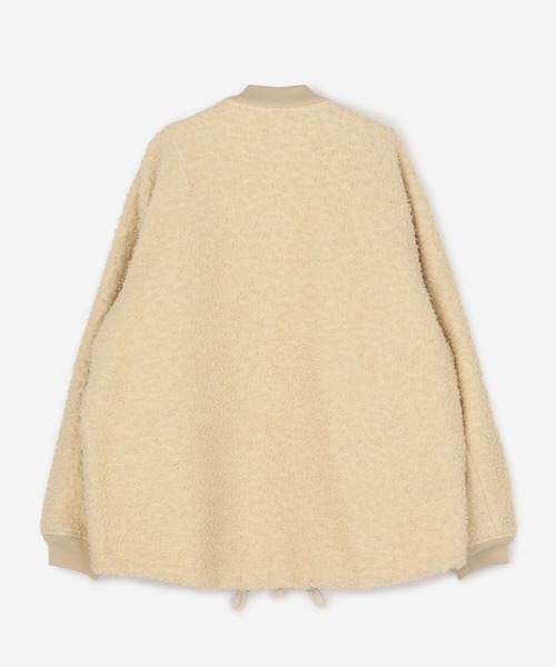 UNFIL（アンフィル）の「【unfil】ウールボア ボンバージャケット WOMEN（ブルゾン・レディース・ベージュ/ダークネイビー・0）」の14枚目の写真