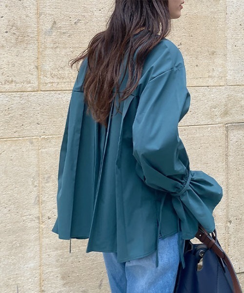 KOBE LETTUCE（コウベレタス）の「バックプリーツキャンディスリーブブラウス（シャツ/ブラウス・レディース・ブラック系その他/ブラック/グリーン/ベージュ/ピンク系その他/ホワイト系その他・FREE）」の5枚目の写真