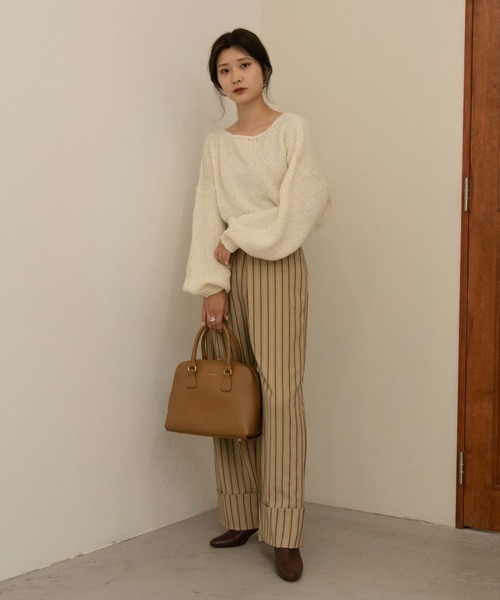 Amiur(エミレ)の「wide belt bag(ショルダーバッグ・レディース・ブラック/キャメル・FREE)」の5枚目の写真