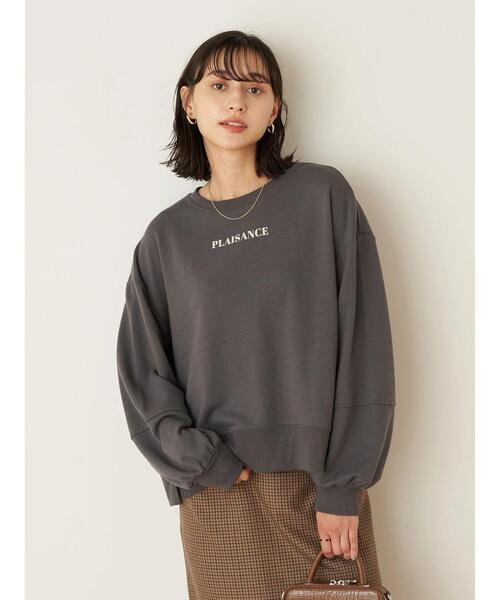earth music&ecology(アースミュージックアンドエコロジー)の「グラフィックスウェット(袖ぽよ) *(Tシャツ/カットソー・レディース・チャコールグレー/ネイビー/アイボリー/モカ・FREE)」の21枚目の写真