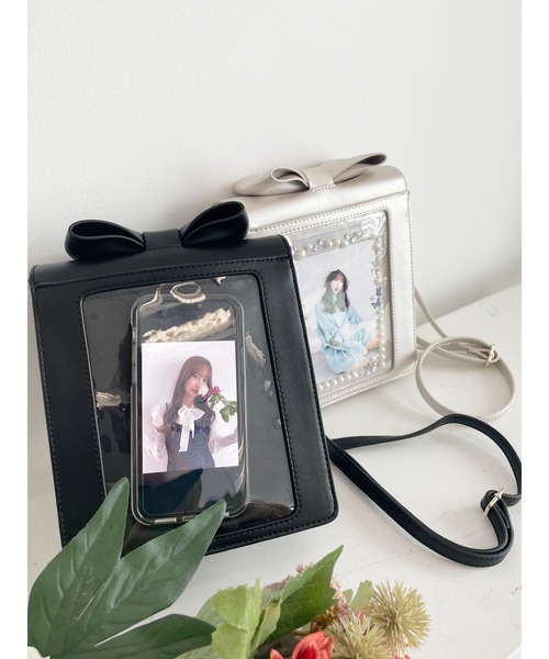 Honey Salon（ハニーサロン）の「トップリボンバッグ（ショルダーバッグ・レディース・ブラック/アイボリー・FREE）」の10枚目の写真