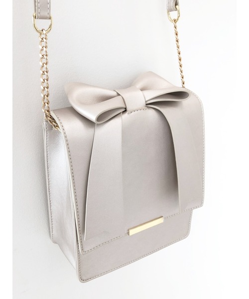 Honey Salon（ハニーサロン）の「トップリボンバッグ（ショルダーバッグ・レディース・ブラック/アイボリー・FREE）」の15枚目の写真