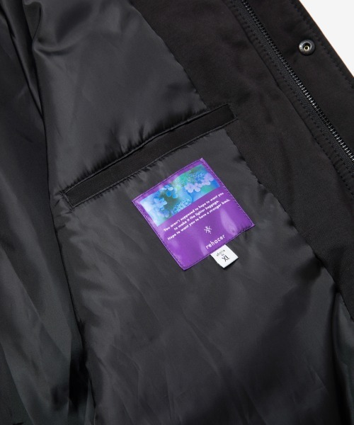 rehacer(レアセル)の「rehacer : Wide Short Military Blouson / ワイドショートミリタリージャケット(ミリタリージャケット・メンズ・ブラック/ネイビー・MEDIUM/LARGE/X-LARGE/SMALL)」の3枚目の写真