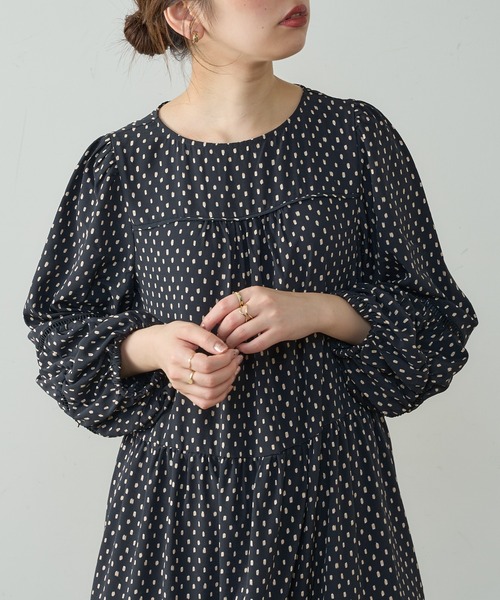 natural couture(ナチュラルクチュール)の「はしごレース使い大人ティアードワンピース(ワンピース・レディース・ブラック/ベージュ/その他1/イエロー/その他2・FREE)」の17枚目の写真