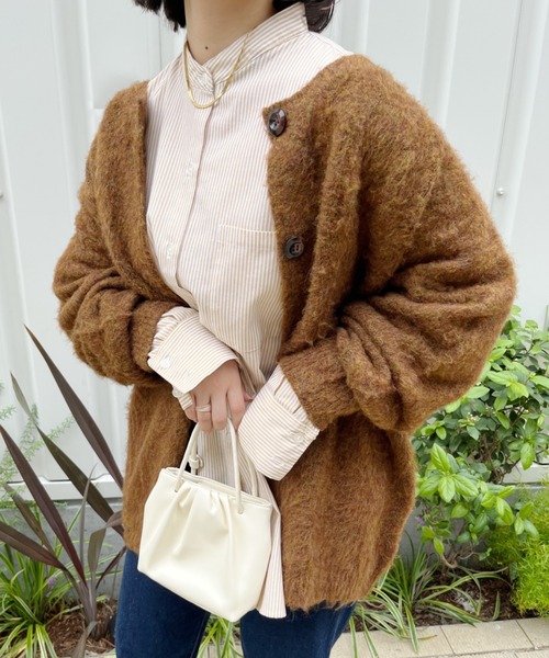 nemne store(ネンネストア)の「【低身長用サイズあり】袖ボリュームストライプシャツ(シャツ/ブラウス・レディース・グリーン系その他/ブルー系その他/パープル系その他/ピンク系その他/ピンク系その他2/ブルー系その他2/オレンジ系その他/パープル系その他2/ブルー/ピンク/ブラック/グリーン/マスタード・フリー/MEDIUM/SMALL/LARGE)」の21枚目の写真