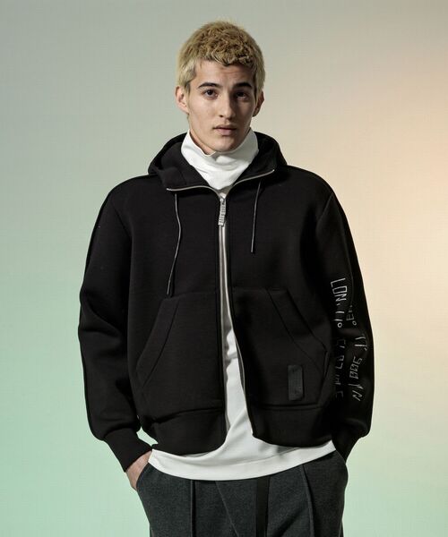C DIEM(カルペディエム)の「C DIEM(カルペディエム) PRINTED ZIP HOODIE パーカー(MSC-21011)(パーカー・メンズ・ブラック/グレー・MEDIUM/LARGE/SMALL)」の2枚目の写真