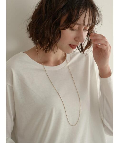 earth music&ecology（アースミュージックアンドエコロジー）の「SET２点バックスリットニット+シャツ風インナー＊（ニット/セーター・レディース・ブラック/アイボリー/モカ・FREE）」の17枚目の写真