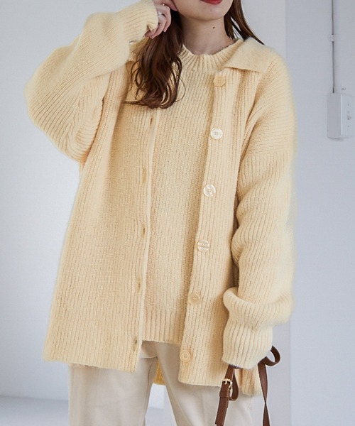 Heather(ヘザー)の「モヘアライク2Pセットニット 255601(ニット/セーター・レディース・ブラウン/イエロー/ブルー・FREE)」の3枚目の写真