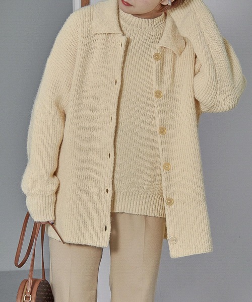 Heather(ヘザー)の「モヘアライク2Pセットニット 255601(ニット/セーター・レディース・ブラウン/イエロー/ブルー・FREE)」の8枚目の写真
