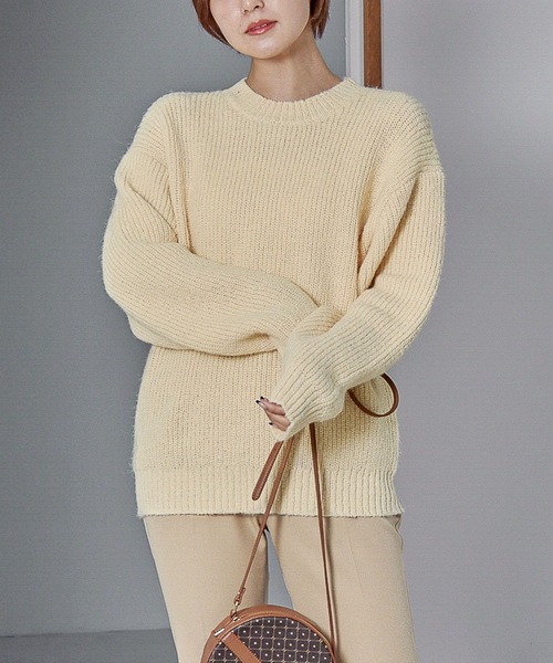 Heather(ヘザー)の「モヘアライク2Pセットニット 255601(ニット/セーター・レディース・ブラウン/イエロー/ブルー・FREE)」の9枚目の写真