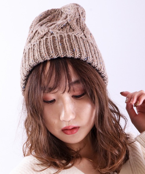 FUNALIVE(ファンアライブ)の「NAKASHIMA SELECT ケーブルネップワッチ(ニットキャップ/ビーニー・メンズ・ブラウン/ベージュ/ワイン/ネイビー/グレー/ブラック/ホワイト・FREE)」の17枚目の写真