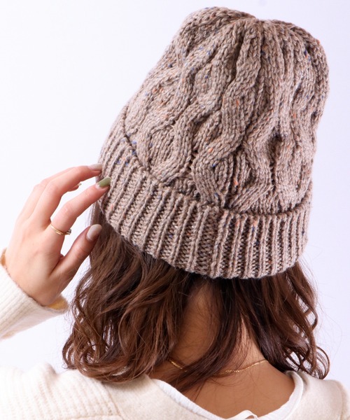 FUNALIVE(ファンアライブ)の「NAKASHIMA SELECT ケーブルネップワッチ(ニットキャップ/ビーニー・メンズ・ブラウン/ベージュ/ワイン/ネイビー/グレー/ブラック/ホワイト・FREE)」の13枚目の写真