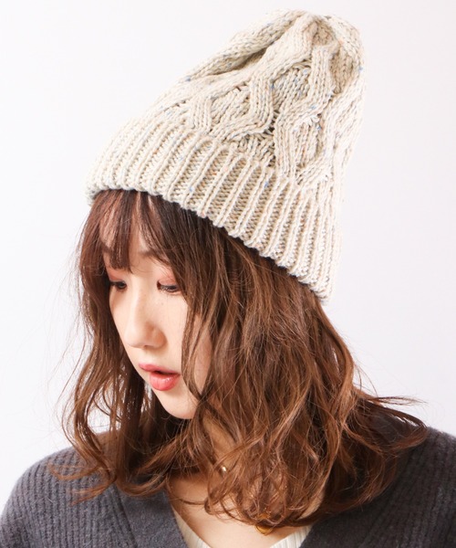 FUNALIVE(ファンアライブ)の「NAKASHIMA SELECT ケーブルネップワッチ(ニットキャップ/ビーニー・メンズ・ブラウン/ベージュ/ワイン/ネイビー/グレー/ブラック/ホワイト・FREE)」の15枚目の写真
