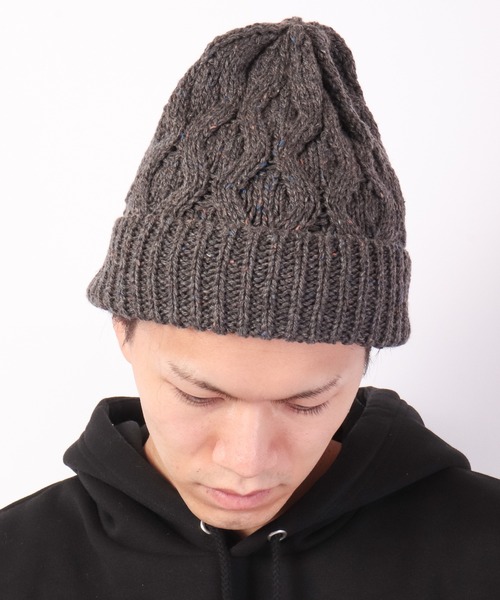 FUNALIVE(ファンアライブ)の「NAKASHIMA SELECT ケーブルネップワッチ(ニットキャップ/ビーニー・メンズ・ブラウン/ベージュ/ワイン/ネイビー/グレー/ブラック/ホワイト・FREE)」の8枚目の写真