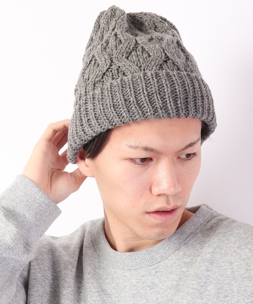 FUNALIVE(ファンアライブ)の「NAKASHIMA SELECT ケーブルネップワッチ(ニットキャップ/ビーニー・メンズ・ブラウン/ベージュ/ワイン/ネイビー/グレー/ブラック/ホワイト・FREE)」の16枚目の写真