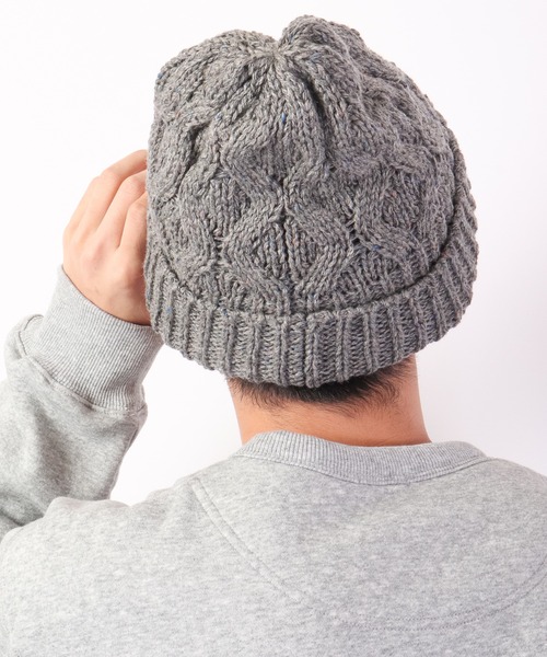 FUNALIVE(ファンアライブ)の「NAKASHIMA SELECT ケーブルネップワッチ(ニットキャップ/ビーニー・メンズ・ブラウン/ベージュ/ワイン/ネイビー/グレー/ブラック/ホワイト・FREE)」の12枚目の写真