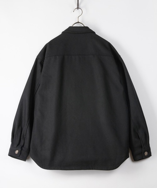 SlashDate(スラッシュデイト)の「メルトンCPOシャツジャケット(シャツ/ブラウス・メンズ・ライトブルー/ブラック/ネイビー/アイボリー/キャメル・M/L/XL)」の6枚目の写真