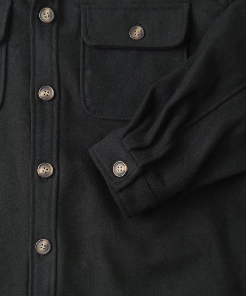 SlashDate(スラッシュデイト)の「メルトンCPOシャツジャケット(シャツ/ブラウス・メンズ・ライトブルー/ブラック/ネイビー/アイボリー/キャメル・M/L/XL)」の20枚目の写真