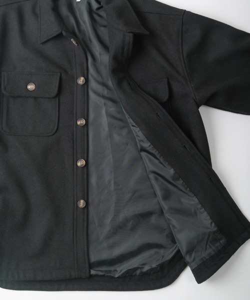 SlashDate(スラッシュデイト)の「メルトンCPOシャツジャケット(シャツ/ブラウス・メンズ・ライトブルー/ブラック/ネイビー/アイボリー/キャメル・M/L/XL)」の21枚目の写真