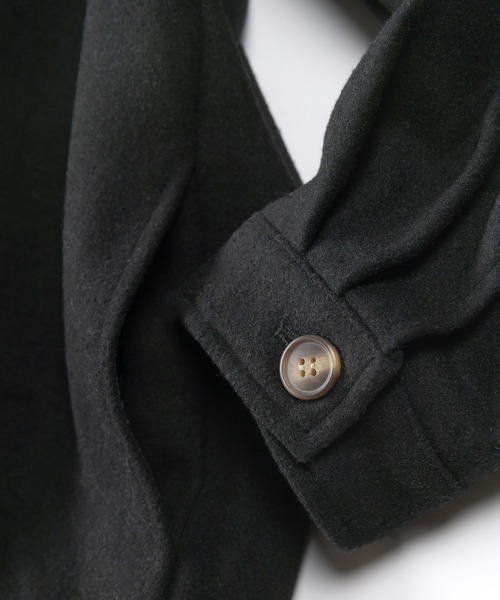 SlashDate(スラッシュデイト)の「メルトンCPOシャツジャケット(シャツ/ブラウス・メンズ・ライトブルー/ブラック/ネイビー/アイボリー/キャメル・M/L/XL)」の9枚目の写真