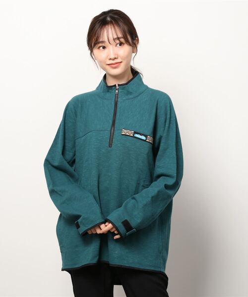 Tieasy（ティージー）の「TIEASY×KAVU/ティージー×カブー　スローシャツ　THROW SHIRT（Tシャツ/カットソー・メンズ・ブルー/ナチュラル/キャメル・L/M）」の14枚目の写真