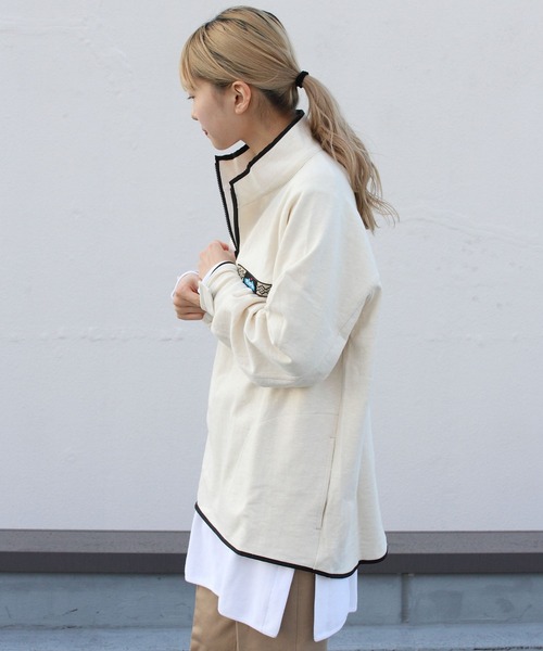 Tieasy（ティージー）の「TIEASY×KAVU/ティージー×カブー　スローシャツ　THROW SHIRT（Tシャツ/カットソー・メンズ・ブルー/ナチュラル/キャメル・L/M）」の19枚目の写真