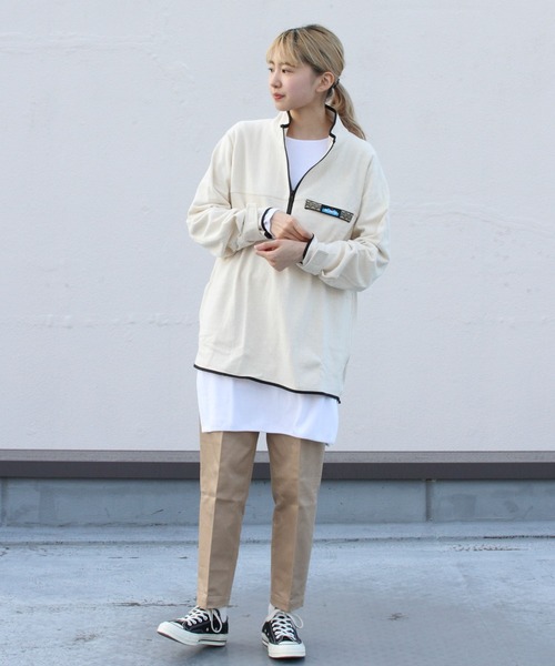 Tieasy（ティージー）の「TIEASY×KAVU/ティージー×カブー　スローシャツ　THROW SHIRT（Tシャツ/カットソー・メンズ・ブルー/ナチュラル/キャメル・L/M）」の6枚目の写真