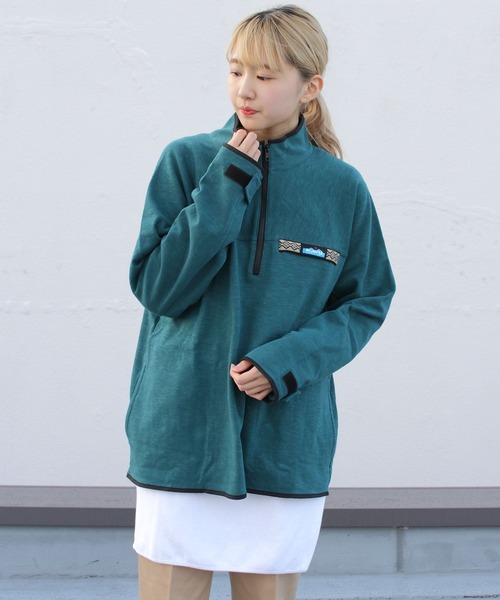 Tieasy（ティージー）の「TIEASY×KAVU/ティージー×カブー　スローシャツ　THROW SHIRT（Tシャツ/カットソー・メンズ・ブルー/ナチュラル/キャメル・L/M）」の12枚目の写真