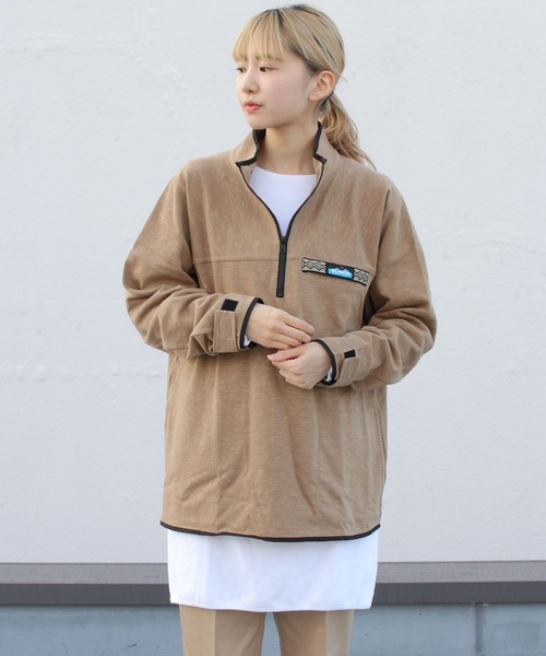 Tieasy（ティージー）の「TIEASY×KAVU/ティージー×カブー　スローシャツ　THROW SHIRT（Tシャツ/カットソー・メンズ・ブルー/ナチュラル/キャメル・L/M）」の15枚目の写真
