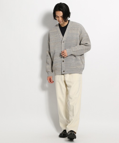 niko and...(ニコアンド)の「三杢BIGVネックニットカーディガン(カーディガン/ボレロ・メンズ・ブラック/アイボリー/キャメル・LARGE/MEDIUM)」の15枚目の写真