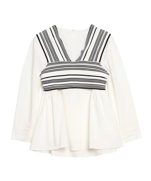 ELENDEEK（エレンディーク）の「セットブラウスビスチェニット（ニット/セーター・レディース・ライトグレー/ライトグリーン/その他1・FREE）」の3枚目の写真