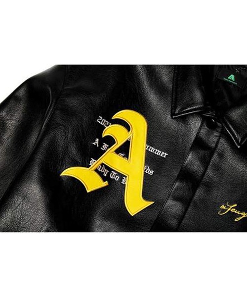 a few Goodkids アスレチックジャケット ブラック/イエロー a few Goodkids アスレチックジャケット ブラック/イエロー