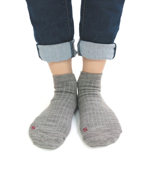 stample（スタンプル）の「スタンダードアンクルソックス1P（ソックス/靴下・キッズ・グレー/ワインレッド/オリーブ/アイボリー/マスタード/ネイビー/ブルー/チャコール/レッド・L/LL/S/M）」の15枚目の写真