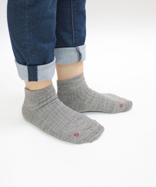 stample（スタンプル）の「スタンダードアンクルソックス1P（ソックス/靴下・キッズ・グレー/ワインレッド/オリーブ/アイボリー/マスタード/ネイビー/ブルー/チャコール/レッド・L/LL/S/M）」の16枚目の写真