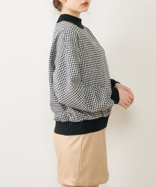 OLIVE des OLIVE（オリーブデオリーブ）の「リブ付ツイードトップス（Tシャツ/カットソー・レディース・ブラック/ブラウン/オフホワイト・FREE）」の22枚目の写真