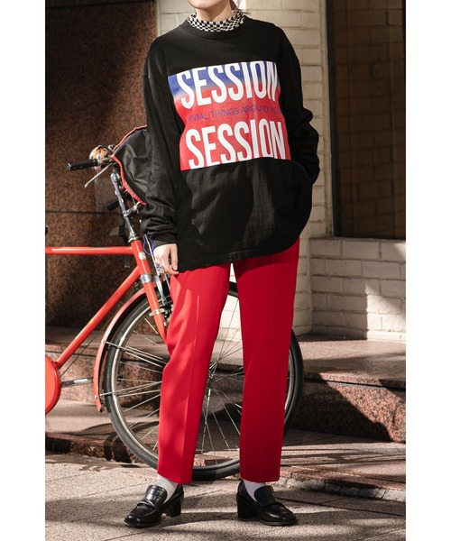 CREOLME（クレオルム）の「(CREOLME)スラックスパンツ（スラックス・レディース・レッド/グレー・SMALL/MEDIUM）」の3枚目の写真