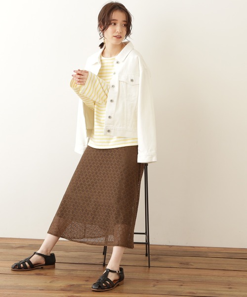 N.（N. Natural Beauty Basic）（エヌエヌナチュラルビューティーベーシック）の「◆デニムジャケット（ブルゾン・レディース・ブラック/ナチュラル・MEDIUM）」の15枚目の写真