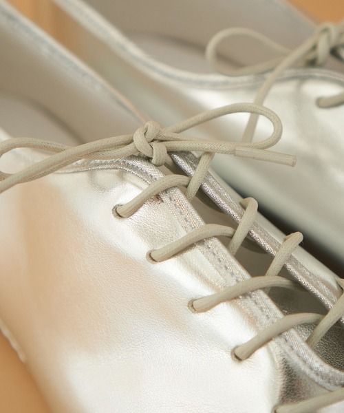 note et silence （ノートエシロンス）の「【 AMB100貨 】cat worth Jazz shoes（ドレスシューズ・レディース・シルバー・23/24/25）」の11枚目の写真