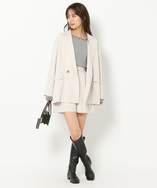 mysty woman（ミスティウーマン）の「インナーにおすすめ　ボートネックメロープルオーバー 267557（Tシャツ/カットソー・レディース・ブラック/オフホワイト/アイボリー/チャコール・FREE）」の6枚目の写真