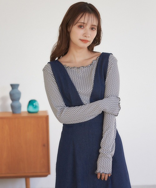 mysty woman（ミスティウーマン）の「インナーにおすすめ　ボートネックメロープルオーバー 267557（Tシャツ/カットソー・レディース・ブラック/オフホワイト/アイボリー/チャコール・FREE）」の20枚目の写真