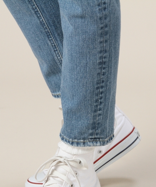 Lee（リー）の「BYBC LEE 別注ダメージデニムアンクルパンツ（デニムパンツ・レディース・ネイビー・SMALL/MEDIUM）」の2枚目の写真