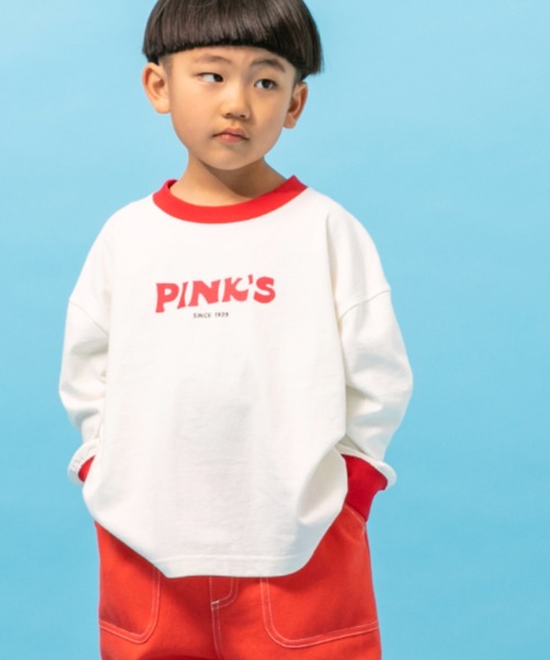 LOWRYS FARM（ローリーズファーム）の「ＰＩＮＫ'ｓロゴＴシャツ　264312（Tシャツ/カットソー・キッズ・レッド/ピンク・110cm/120cm/130cm/140cm/150cm）」の2枚目の写真