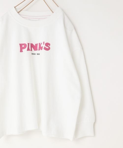 LOWRYS FARM（ローリーズファーム）の「ＰＩＮＫ'ｓロゴＴシャツ　264312（Tシャツ/カットソー・キッズ・レッド/ピンク・110cm/120cm/130cm/140cm/150cm）」の4枚目の写真