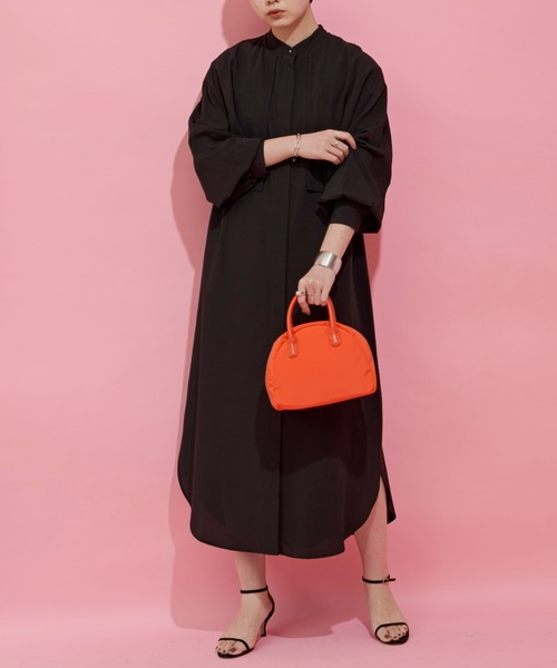 Aunt Marie's（アントマリーズ）の「レイヤードワンピース / バンドカラーシャツワンピース + クロップドシャツSET（ワンピース・レディース・ホワイト/ブラック/ライトパープル・FREE）」の19枚目の写真