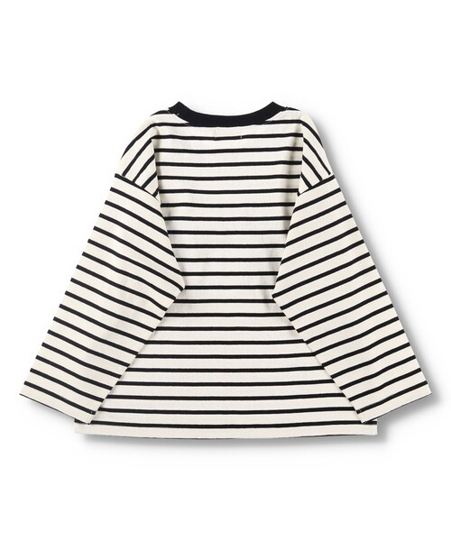 BRANSHES（ブランシェス）の「【デニムポケット】ボーダー長袖Tシャツ ロンT（Tシャツ/カットソー・キッズ・ブラック/アイボリー・110/100/130/120/150/140/90）」の18枚目の写真
