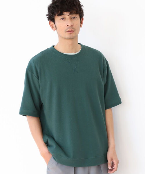 B:MING by BEAMS（ビーミングバイビームス）の「B:MING by BEAMS / リブ ダブルフェイス Tシャツ（Tシャツ/カットソー・メンズ・ブルー系その他/ベージュ/オレンジ系その他5/グリーン・MEDIUM/SMALL/X-LARGE/LARGE）」の6枚目の写真