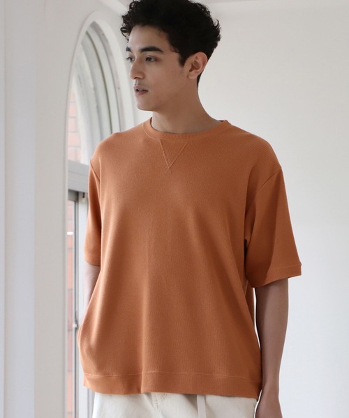 B:MING by BEAMS（ビーミングバイビームス）の「B:MING by BEAMS / リブ ダブルフェイス Tシャツ（Tシャツ/カットソー・メンズ・ブルー系その他/ベージュ/オレンジ系その他5/グリーン・MEDIUM/SMALL/X-LARGE/LARGE）」の4枚目の写真