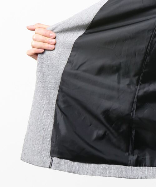 ANAP（アナップ）の「コットンリネンヘリンボーンテーラードジャケット（テーラードジャケット・レディース・アイボリー/ブラック・FREE）」の11枚目の写真